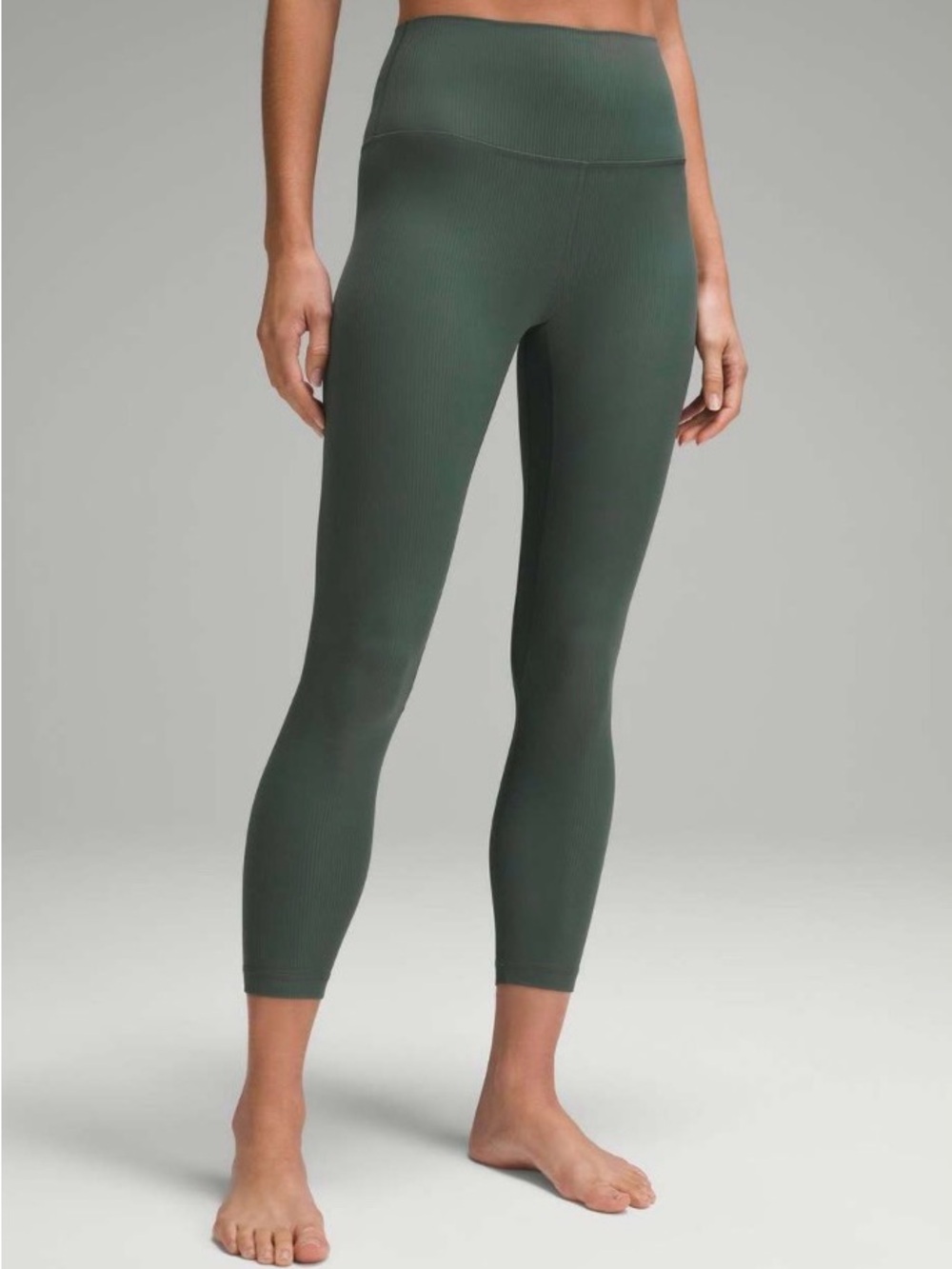 lululemon | Align Ribbed High-Rise 25" leggings | dark forest green | size 4